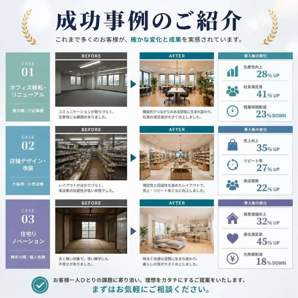 実績紹介：見て触れる変化