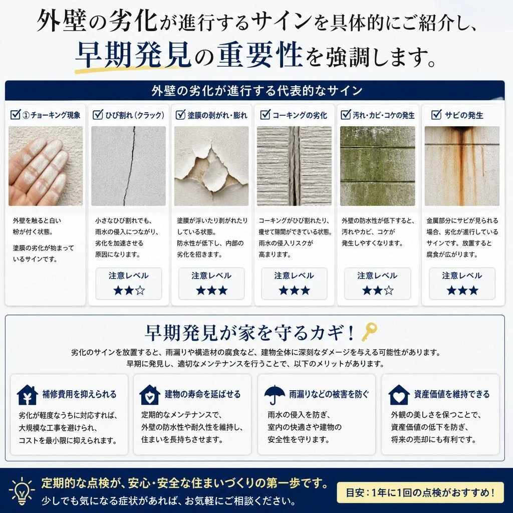 2. 外壁の劣化のサイン