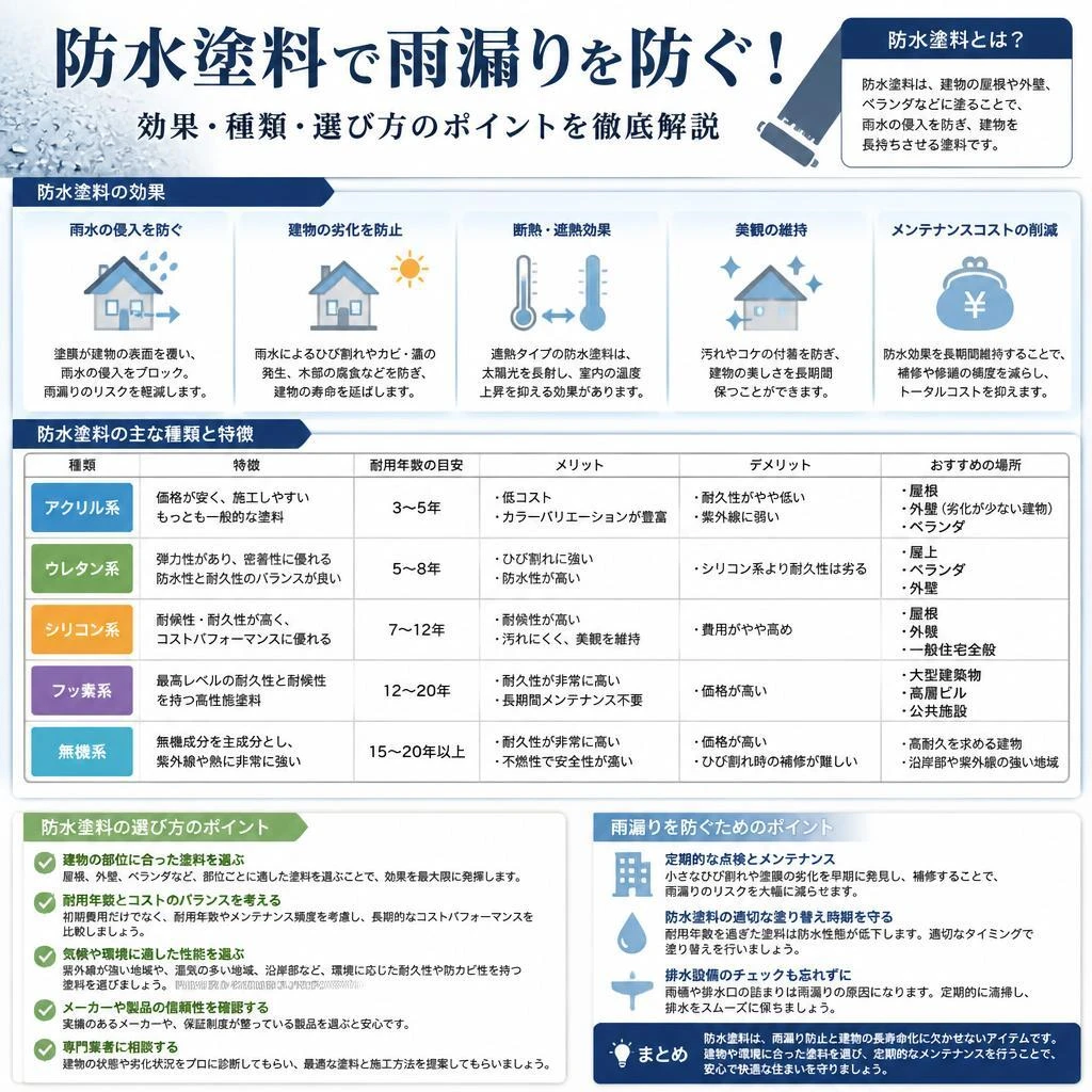 5. 防水塗料の役割と選び方
