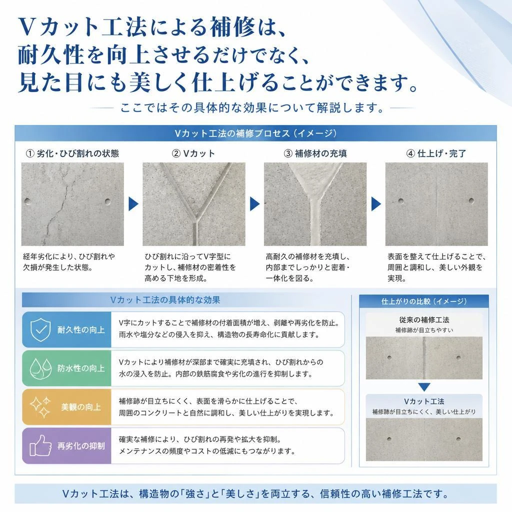 Ⅴカット工法の効果