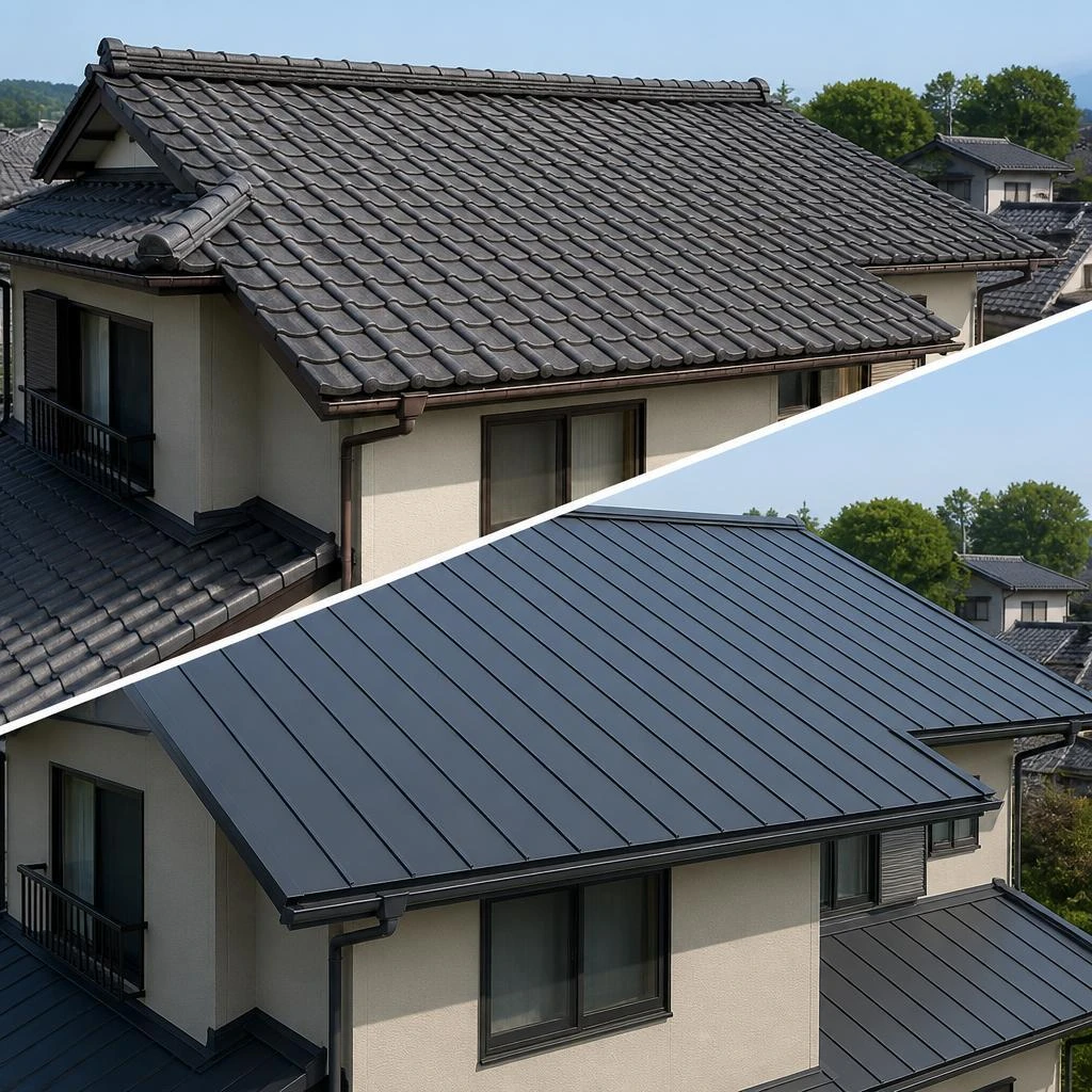 重たい瓦屋根から軽快なガルバリウム鋼板へ!